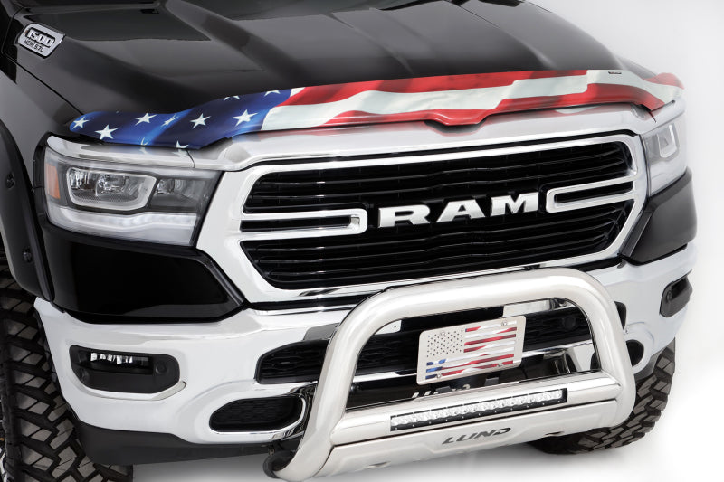 Load image into Gallery viewer, Stampede 19-23 Ram 1500 (Excl. Rebel/TRX) Vigilante Premium Hood Protector - Flag
