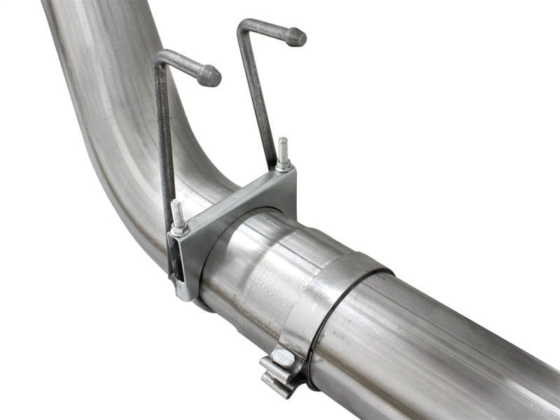 Load image into Gallery viewer, aFe MACHForce XP Exhaust 5in DPF-Back Stainless Steel Exht 2015 Ford Turbo Diesel V8 6.7L Black Tip
