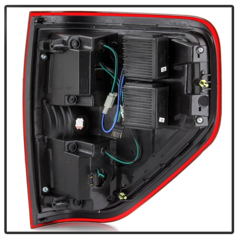 Load image into Gallery viewer, xTune 09-14 Ford F-150 Light Bar LED Tail Lights - Red Clear (ALT-JH-FF15009-LBLED-RC)
