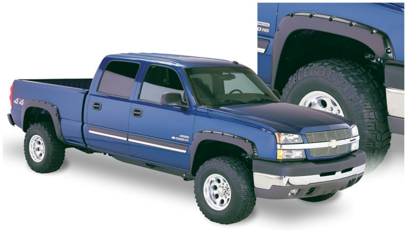 Load image into Gallery viewer, Bushwacker 07-07 Chevy Silverado 1500 Classic Fleetside Pocket Style Flares 4pc - Black
