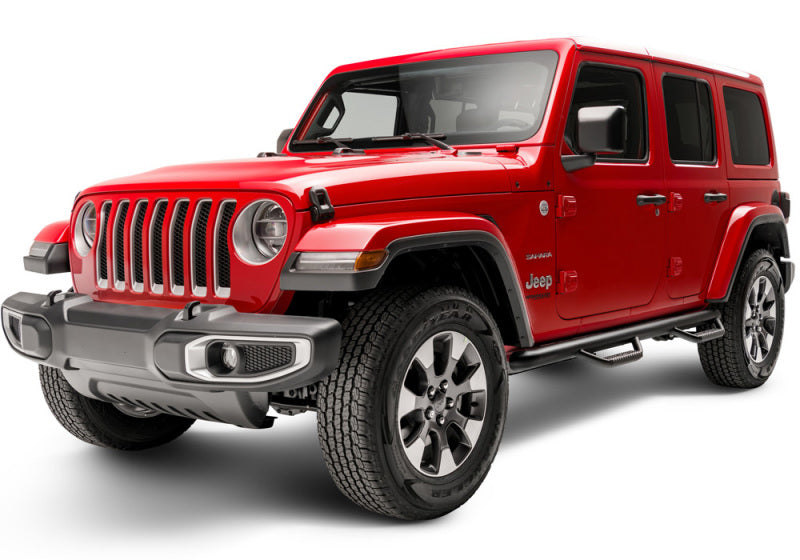 Load image into Gallery viewer, N-Fab Nerf Step 2018 Jeep Wrangler JL SUV 4 Door- Tex. Black - W2W - 3in
