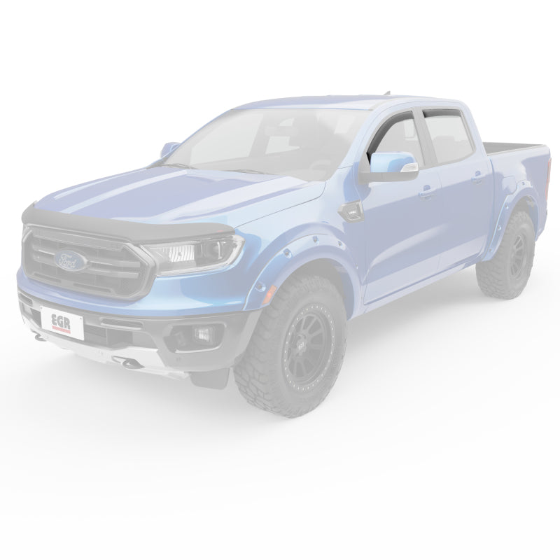 Load image into Gallery viewer, EGR 19-22 Ford Ranger In-Channel Window Visors Front/Rear Set Matte Black Crew Cab
