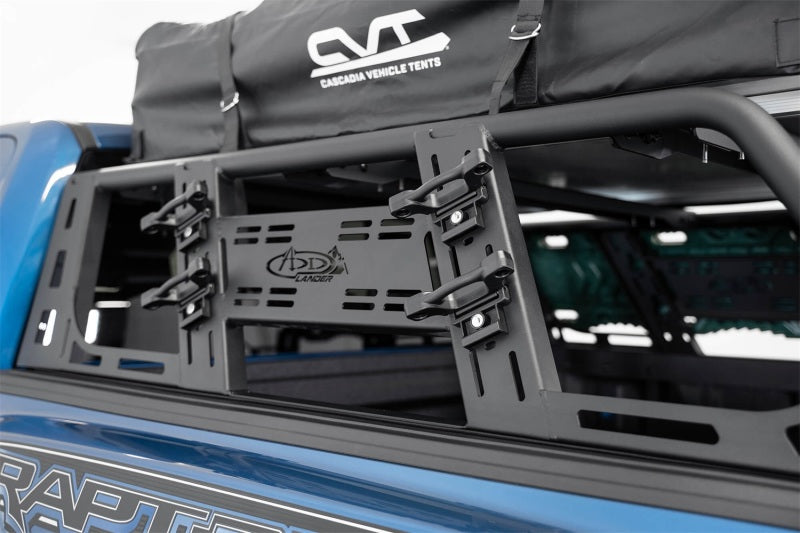 Load image into Gallery viewer, Addictive Desert Designs 2015+ Ford F-150 Overlander Chase Rack w/ 3rd Brake Light - Hammer Black
