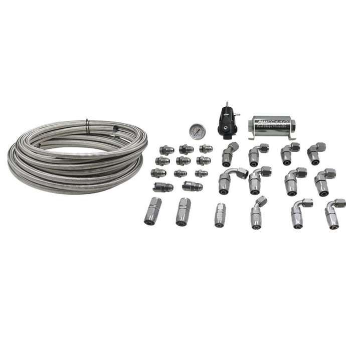 DeatschWerks 2006+ Hemi X2 Series Pump Module -8AN Feed w/ -6AN Return PTFE Plumbing Kit