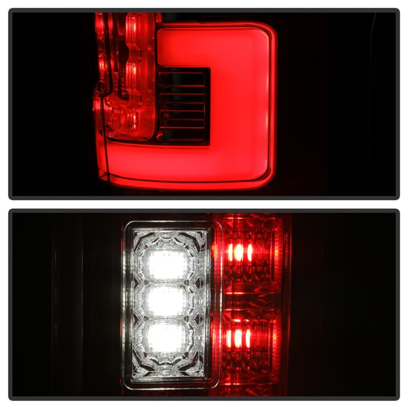 Load image into Gallery viewer, Spyder 17-18 Ford F-250 SD (w/Blind Spot Sensor) LED Tail Lights - Chrm (ALT-YD-FS17BS-LED-C)
