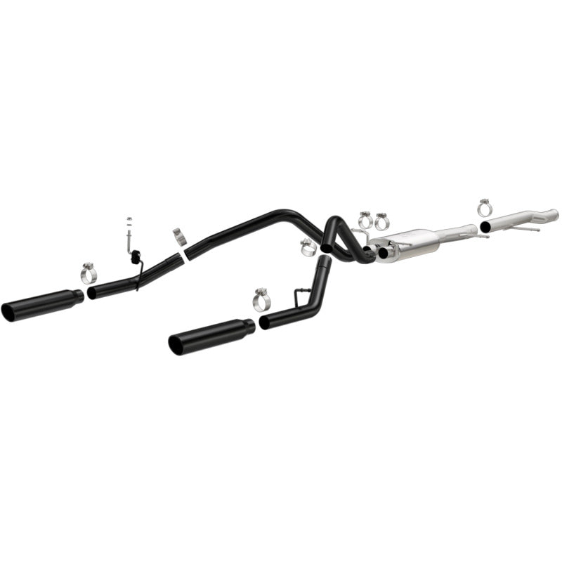 Load image into Gallery viewer, MagnaFlow SYS Cat-Back 3.5in Black Dual Split Rear Tips 10-13 Chevy Silverado / GMC Sierra 5.3L
