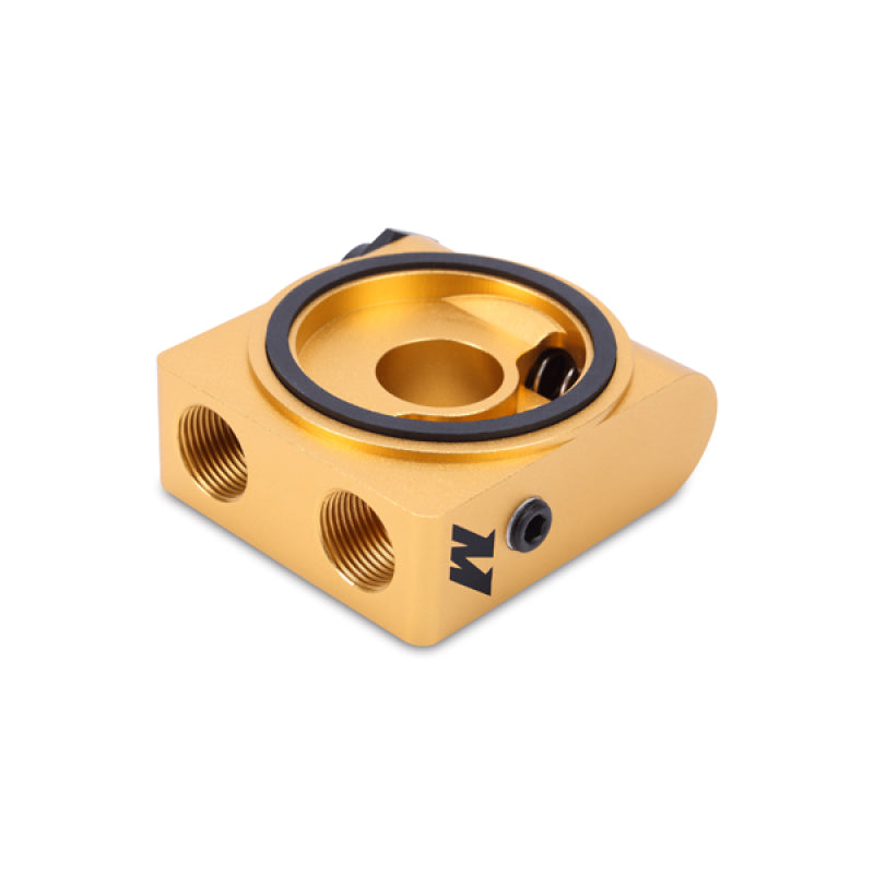 Load image into Gallery viewer, Mishimoto M22 x 1.5 Oil Sandwich Plate w/ Rear-Mounted Thermostat
