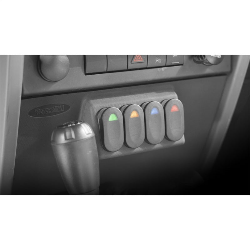 Load image into Gallery viewer, Rugged Ridge Lower Console Switch Panel 07-10 Jeep Wrangler JK
