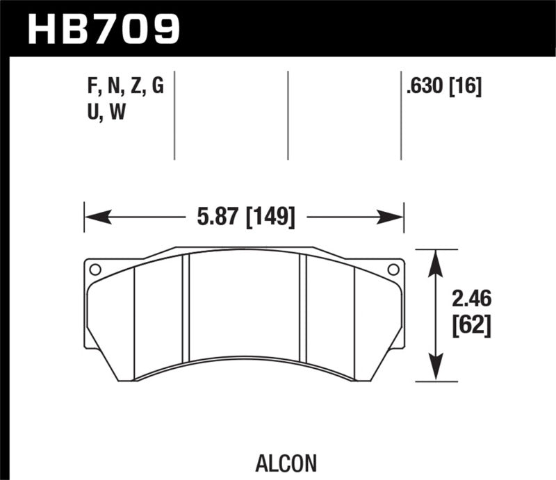 Load image into Gallery viewer, Hawk HPS 5.0 Brake Pads Ferro-Carbon Black Powder Coat 16mm Pad Thickness
