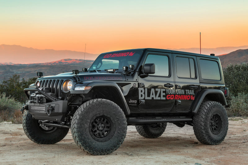 Load image into Gallery viewer, Go Rhino 07-20 Jeep Wrangler JL/JLU/JK/JKU/Gladiator JT Rockline Front Stubby Bumper w/ Overrider
