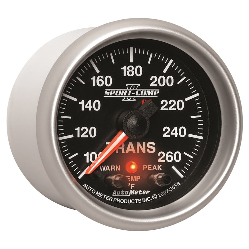 Load image into Gallery viewer, Autometer Elite 52.4mm 100-260F Transmission Temprature Peak &amp; Warn w/ Electronic Control Gauge
