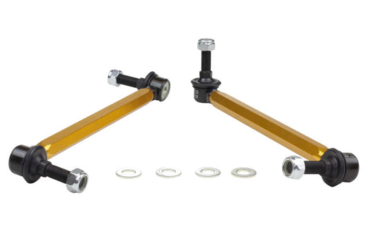 Whiteline 05+ Mustang Coupe 8cyl (Inc Shelby GT/ GT500) Front Swaybar Link Kit H/Duty Adj Steel Ball