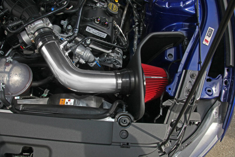 Load image into Gallery viewer, Spectre 15-16 Ford Mustang V6-3.7L F/I Air Intake Kit - Polished w/Red Filter
