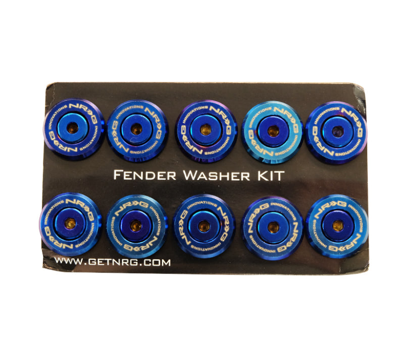 Load image into Gallery viewer, NRG M-Style Fender Washer Kit TI Series M6 For Plastic (TI Burn Washer/TI Burn Screw) - Set of 10
