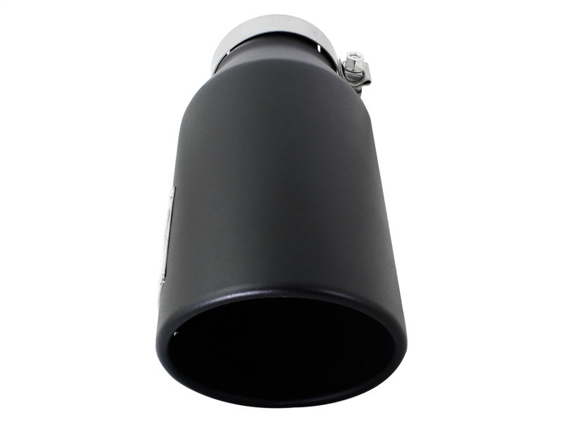 Load image into Gallery viewer, aFe Power MACH Force-Xp 4in In x 6in Out x 15in L Driver Side Clamp-On 4in 409 SS Exhaust Tip-Black
