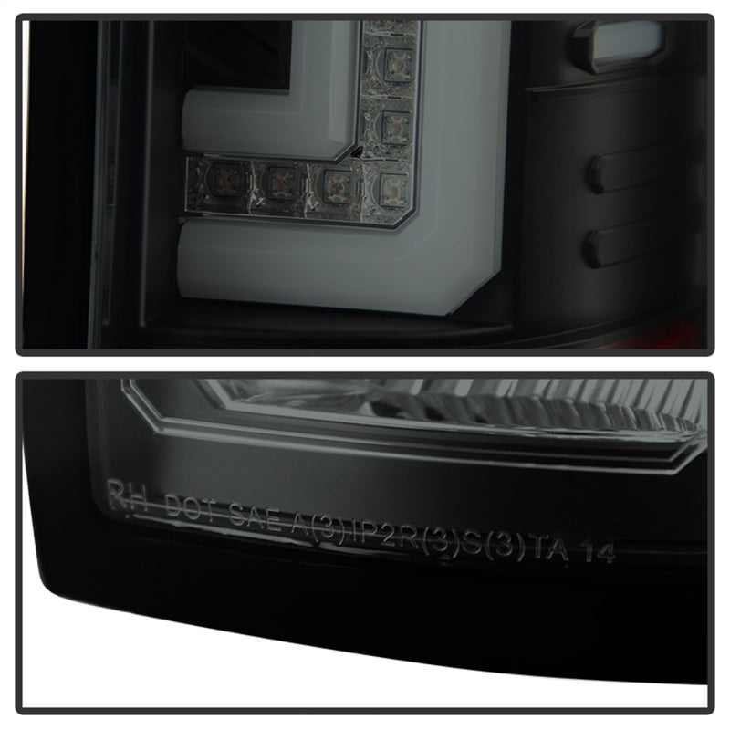Load image into Gallery viewer, Spyder GMC Sierra 14-16 LED Tail Lights Black Smoke ALT-YD-GS14-LBLED-BSM
