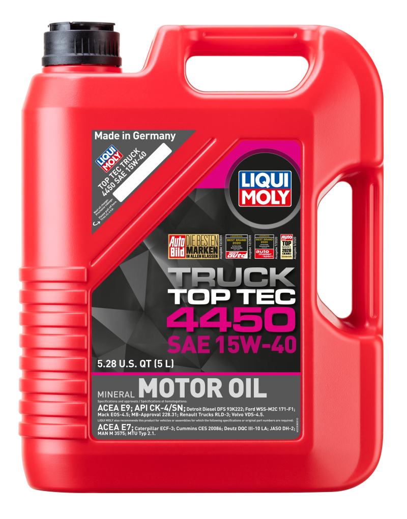 Load image into Gallery viewer, LIQUI MOLY 5L Top Tec Truck 4450 Motor Oil SAE 15W40
