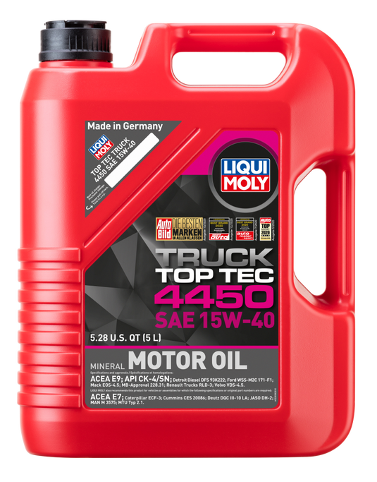 LIQUI MOLY 5L Top Tec Truck 4450 Motor Oil SAE 15W40