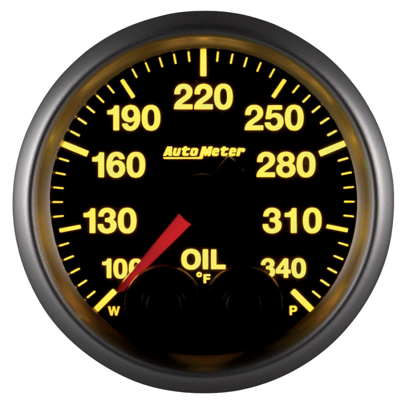 Load image into Gallery viewer, Autometer Elite 52mm 100-340 Deg F Oil Temp Peak &amp; Warn w/ Electronic Control Gauge
