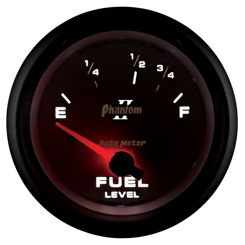 Load image into Gallery viewer, Autometer Phantom II 2-5/8in / 73 Ohms Empty - 10 Ohms Full Electrical Fuel Level Gauge
