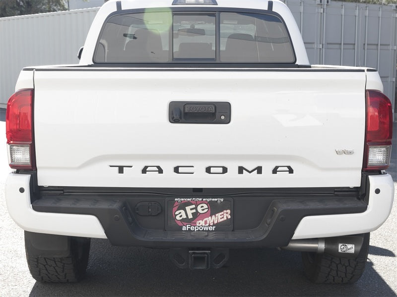 Load image into Gallery viewer, aFe MACH Force-Xp 2-1/2in 304 SS Cat-Back Exhaust w/Black Tips 2016+ Toyota Tacoma L4-2.7L / V6-3.5L
