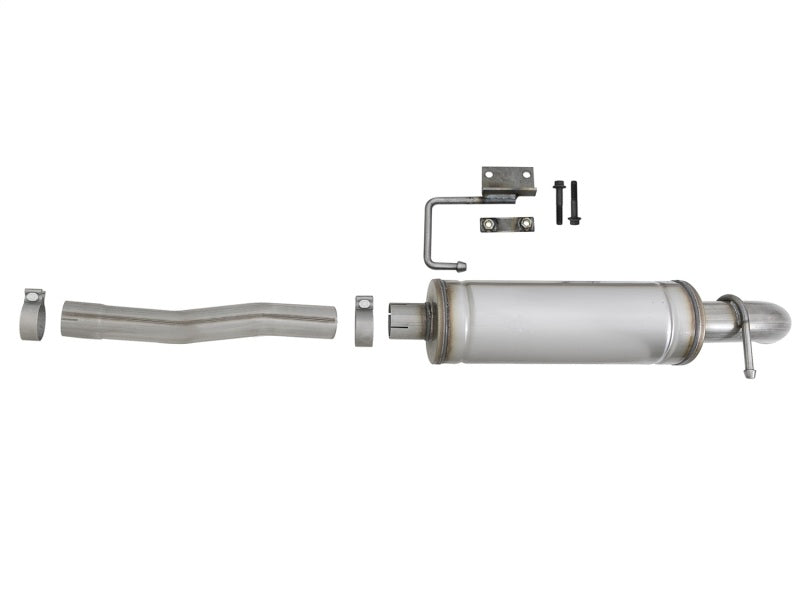 Load image into Gallery viewer, aFe Rock Basher 3in 409 SS Cat-Back Turn-Down Exhaust 12-18 Jeep Wrangler (JK) V6 3.6L/ 07-11 3.8L
