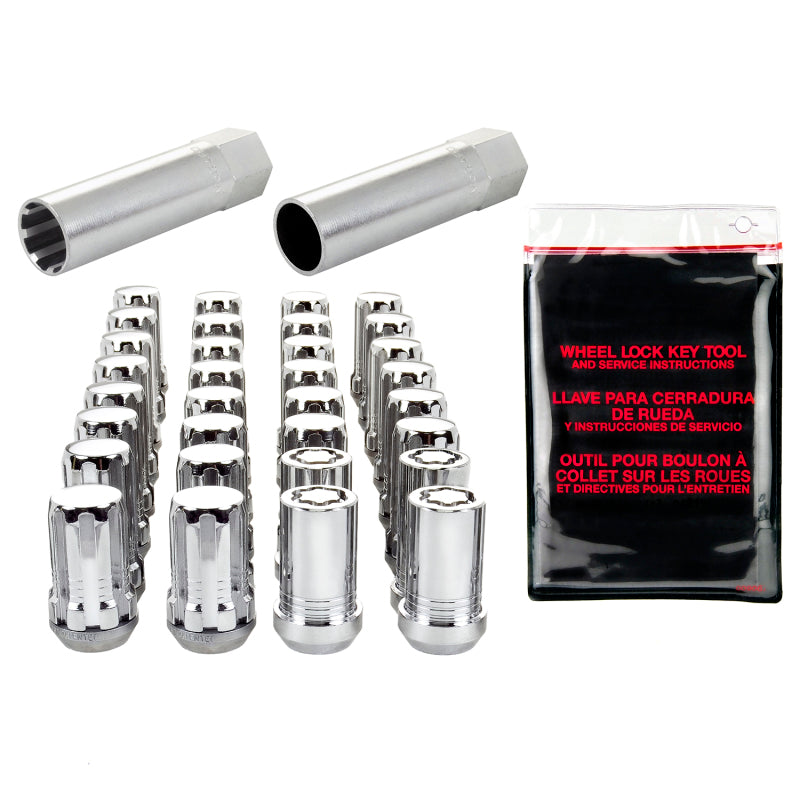 Load image into Gallery viewer, McGard SplineDrive Tuner 8 Lug Install Kit w/Locks &amp; Tool (Cone) M14X1.5 / 22mm Hex - Chrome
