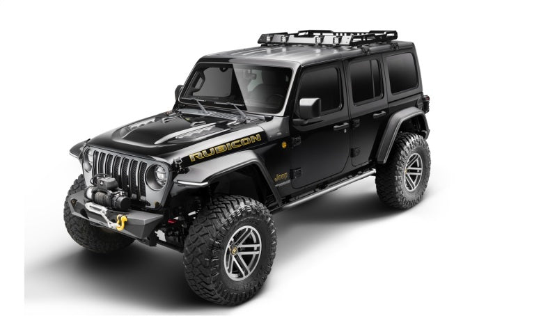 Load image into Gallery viewer, Bushwacker 18-21 Jeep Wrangler JL (2-Door &amp; 4-Door) Flat Style Flares 4pc - Black
