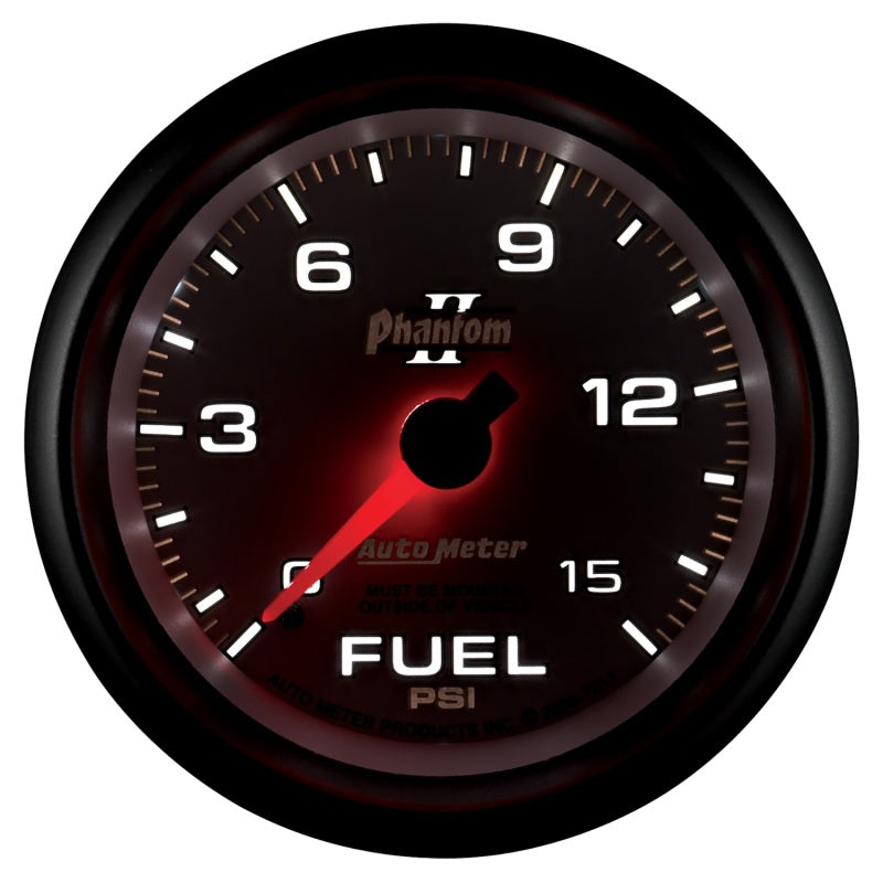 Load image into Gallery viewer, Autometer Phantom II 2-5/8in 0-15PSI Mechanical Fuel Pressure Gauge
