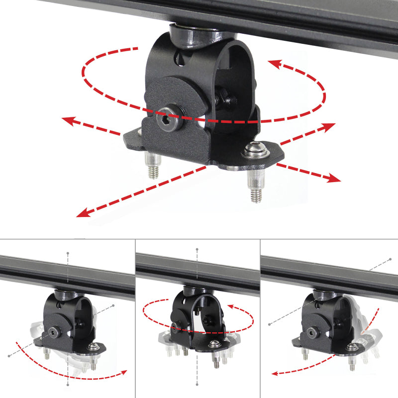 Load image into Gallery viewer, Go Rhino Adjustable Multi-Axis Mounting Kit for SRM Rack
