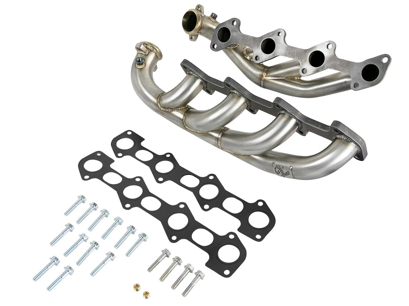 Load image into Gallery viewer, aFe Twisted Steel 1.75-2in 304 SS Headers 03-07 Ford Diesel Trucks V8-6.0L (td)
