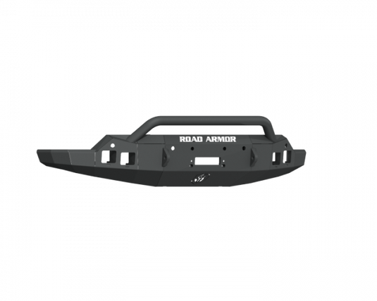 Road Armor 19-21 GMC Sierra 1500 Stealth Front Winch Bumper w/ Pre-Runner Guard - Tex Blk