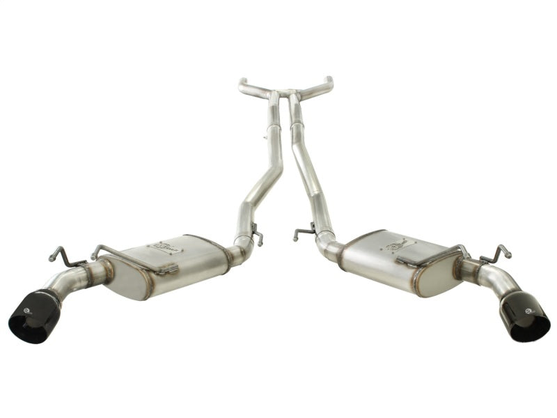Load image into Gallery viewer, aFe MACHForce XP Exhaust 2.5in Stainless Steel CB/10-13 Chevy Camaro V6-3.6L (td) (gloss blk tip)
