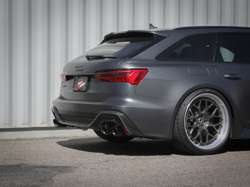 Load image into Gallery viewer, aFe 20-22 Audi RS6 Avant V8 4L (tt) MACH Force-Xp 3in to 2.5in 304 SS Cat-Back Exhaust w/ Black Tip
