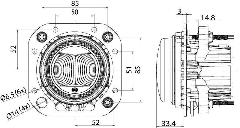 Load image into Gallery viewer, Hella 90mm L4060 LED High Beam / Driving Lamp Module
