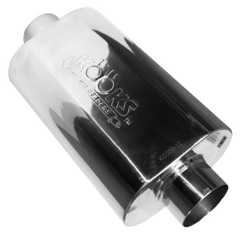 Load image into Gallery viewer, Kooks Universal 3in Center/Center Oval Muffler (4x8x12)

