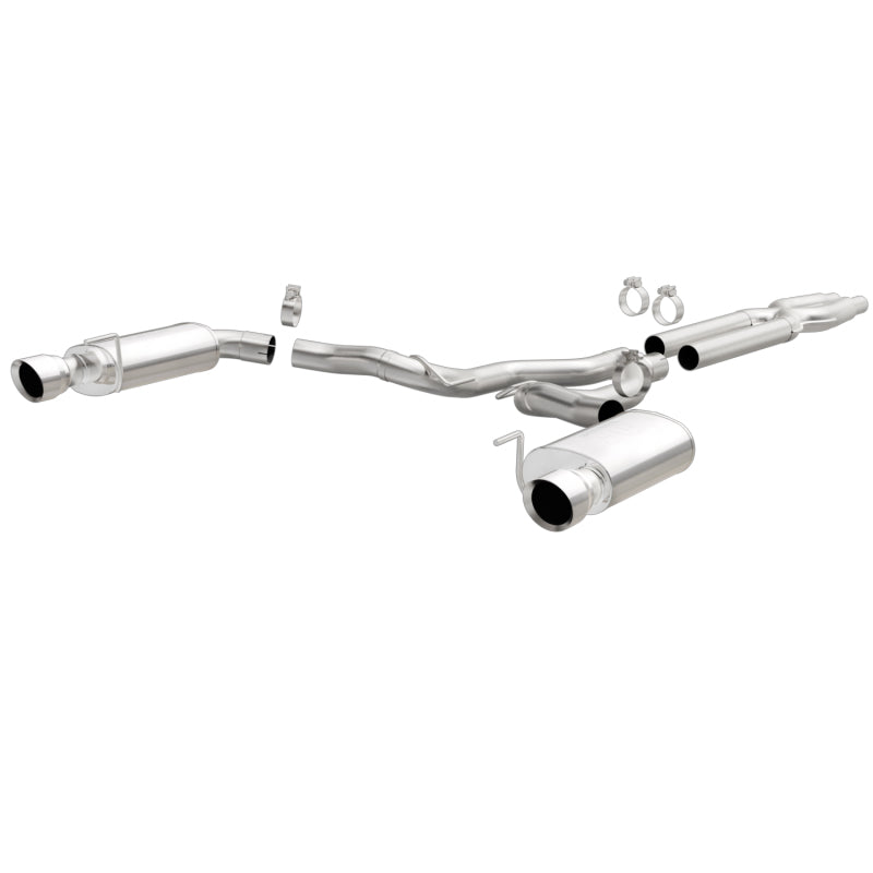 Load image into Gallery viewer, MagnaFlow Cat Back, SS, 3in, Street, Dual Split Polished 4.5in Tips 2015 Ford Mustang GT V8 5.0L
