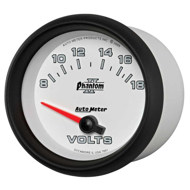 Load image into Gallery viewer, Autometer Phantom II 2-5/8in 18V Electric Voltmeter Gauge
