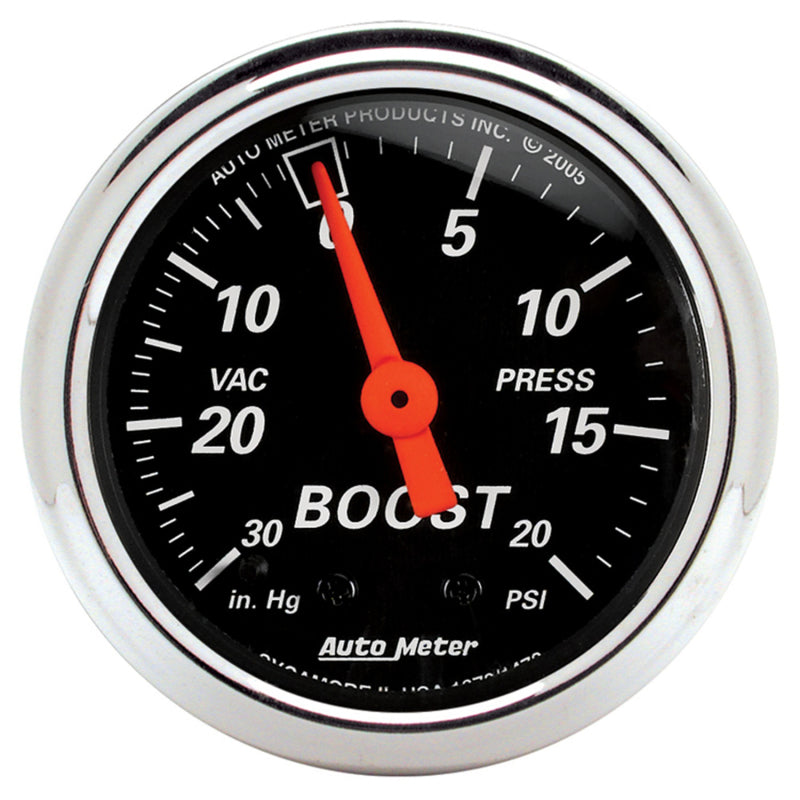 Load image into Gallery viewer, Autometer Designer 2-1/16in Mechanical 30 In Hg-Vac / 20 PSI Vacuum/Boost Gauge
