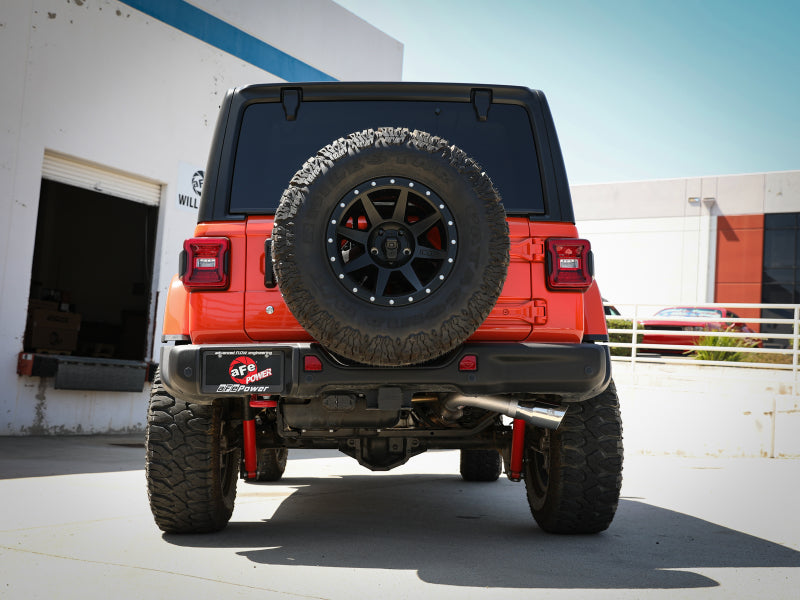 Load image into Gallery viewer, aFe 20-21 Jeep Wrangler Large Bore-HD 3in 304 Stainless Steel DPF-Back Exhaust System - Polished Tip
