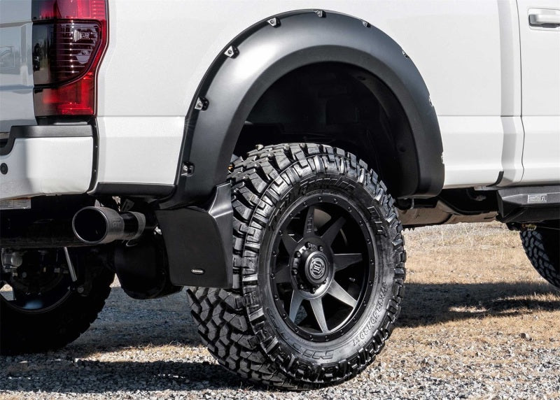 Load image into Gallery viewer, Bushwacker 11-16 Ford F250/350 Super Duty Rear Mud Flaps (Fits Pocket Style Flares)
