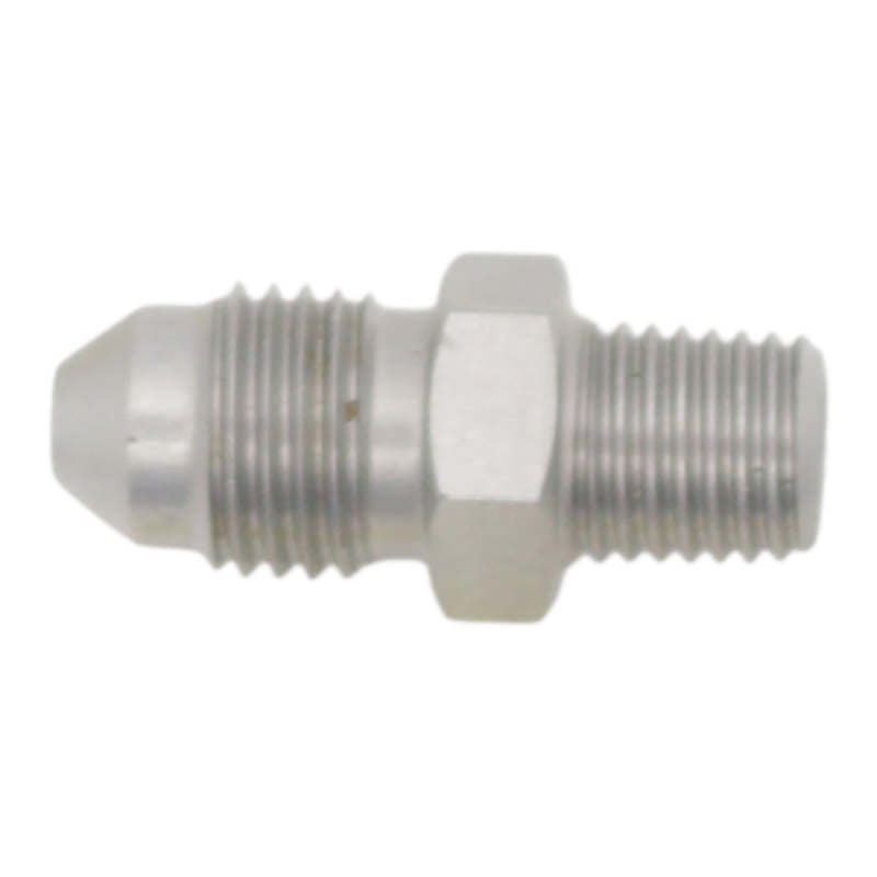 Load image into Gallery viewer, DeatschWerks 3AN Male Flare to 1/16in NPT Male - Anodized Stainless Steel
