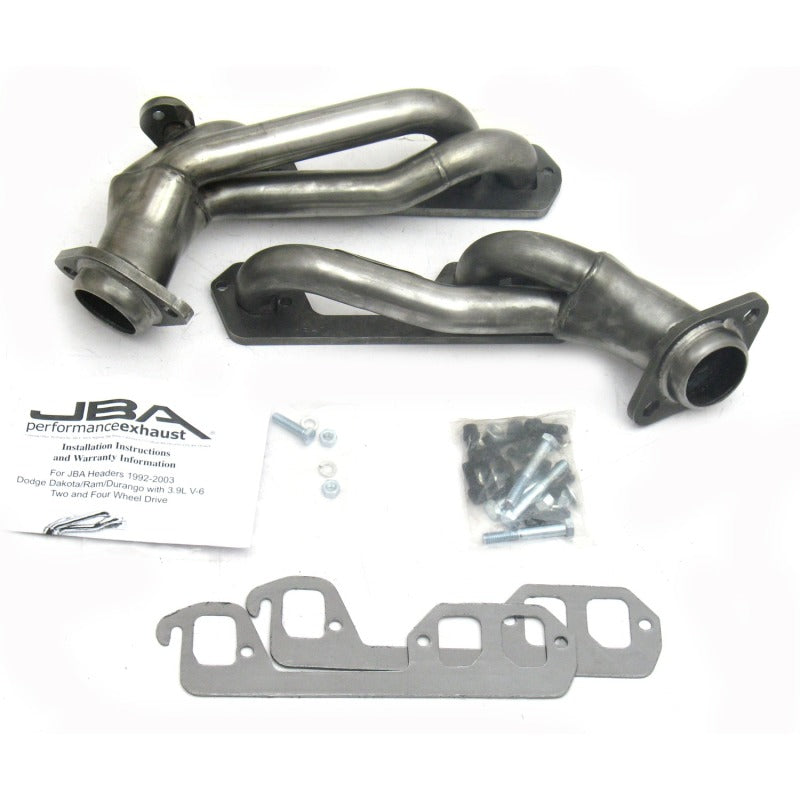 Load image into Gallery viewer, JBA 92-95 Dodge Truck 3.9L V6 1-1/2in Primary Raw 409SS Cat4Ward Header
