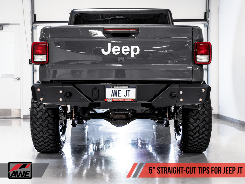 Load image into Gallery viewer, AWE Tuning 2020+ Jeep Gladiator 3.6L Trail-to-Tread (Dual Exhaust) Conversion Kit w/Diamond Blk Tips
