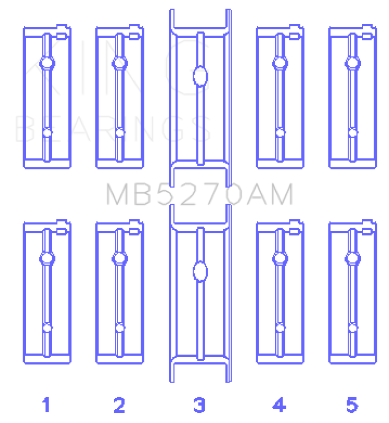Load image into Gallery viewer, King Engine Bearings Chrysler 148/148 Turbo DOHC 16V/Jeep 148 DOHC 16V Main Bearing Set - Size STD
