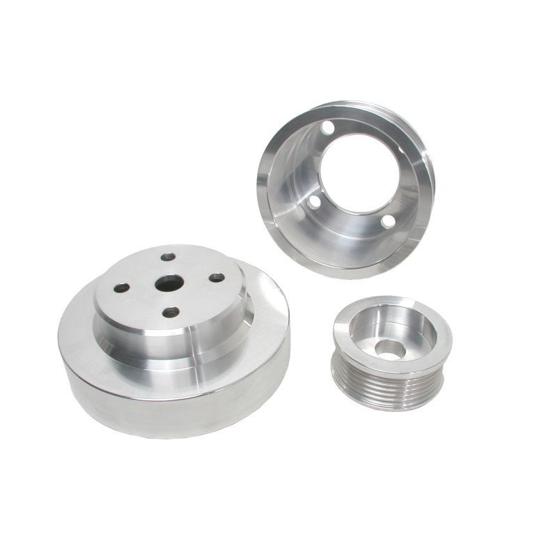 Load image into Gallery viewer, BBK 86-93 Mustang 5.0 Underdrive Pulley Kit - Lightweight CNC Billet Aluminum (3pc)
