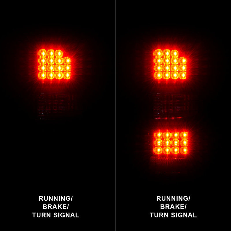 Load image into Gallery viewer, ANZO 2014-2018 GMC Sierra LED Tail Lights Black Housing Clear Lens
