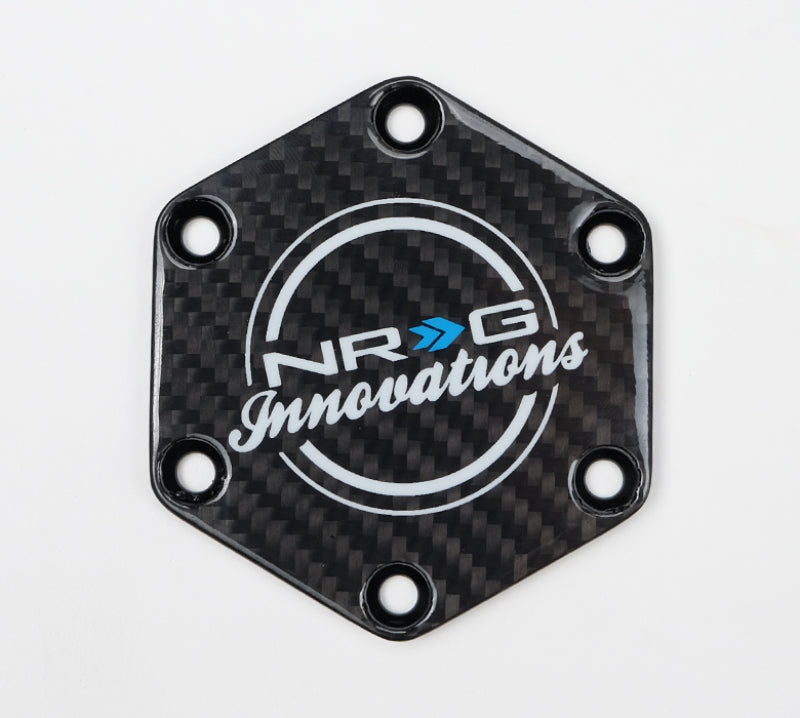 Load image into Gallery viewer, NRG Carbon Fiber Horn Delete Button Circular Logo Front/ Back
