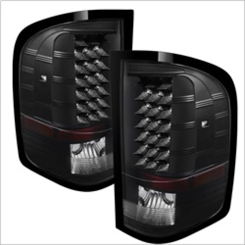 Load image into Gallery viewer, xTune Chevy Silverado 07-13 LED Tail Lights Black ALT-JH-CS07-LED-BK
