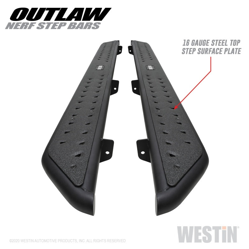 Load image into Gallery viewer, Westin 2020 Jeep Gladiator Outlaw Nerf Step Bars - Textured Black
